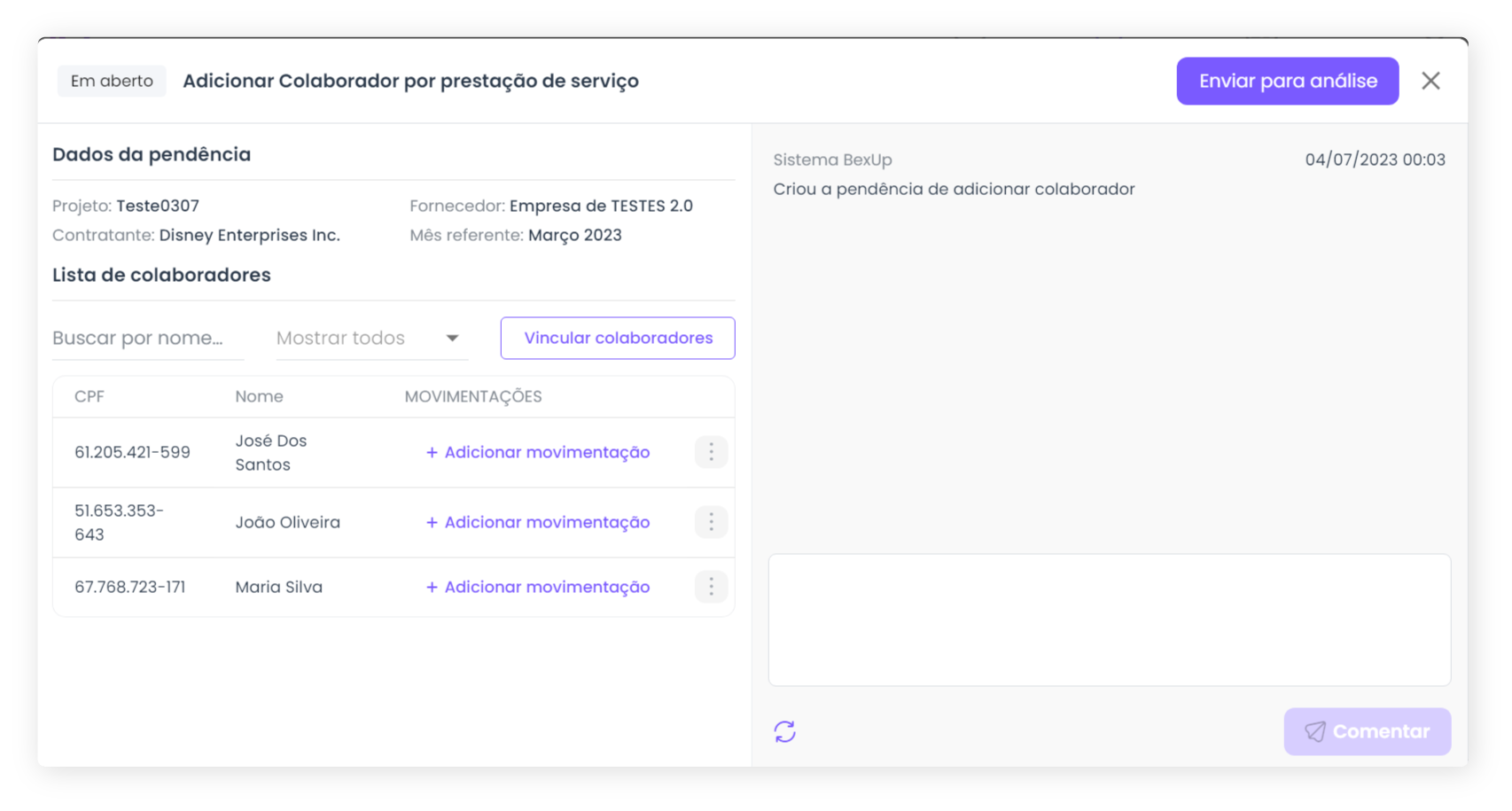 Análise Automática (clique para ampliar)
