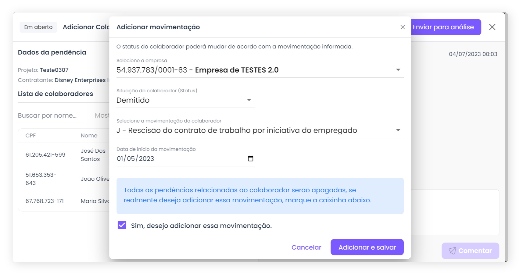 Análise Automática (clique para ampliar)